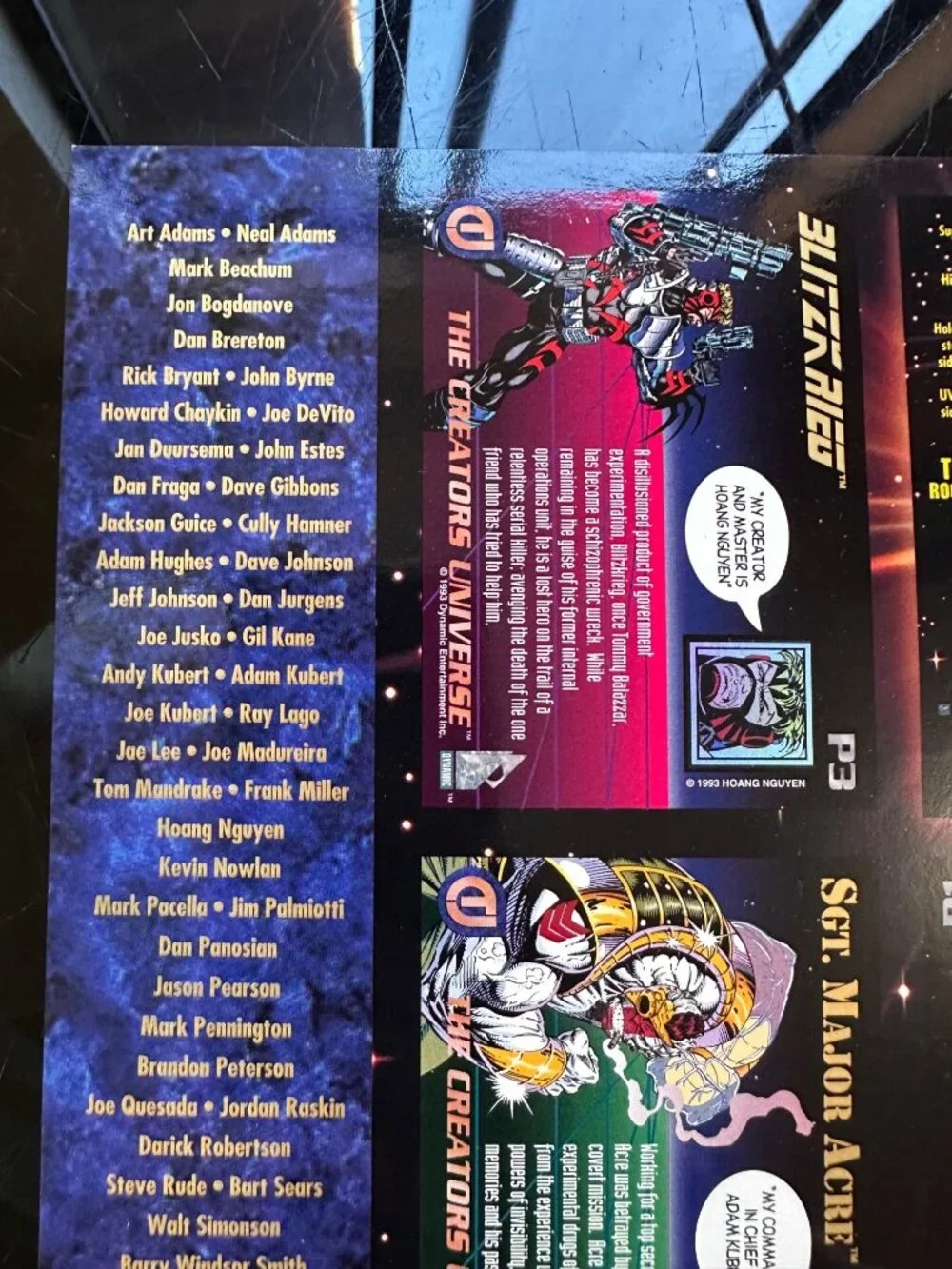 Vintage 1993 Dynamic Entertainment Creators Universe Uncut Promo Card Sheet Feat - Picture 8 of 11